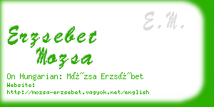 erzsebet mozsa business card